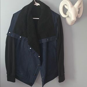 OAK NYC Fleece lined Denim and Jersey Jacket